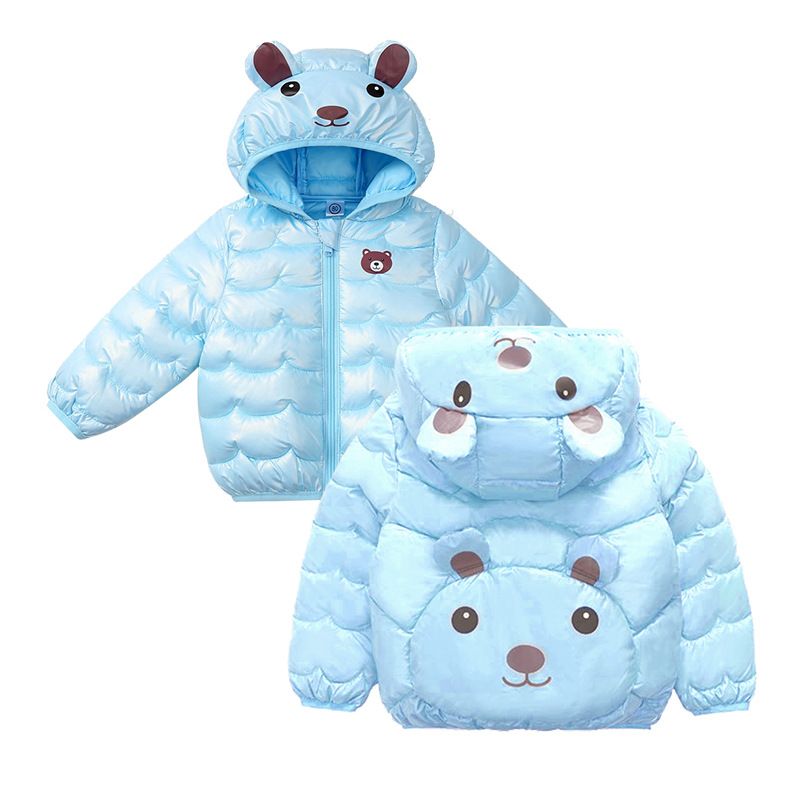 Toddler / Kid Girl Hooded Bear Pattern Coat