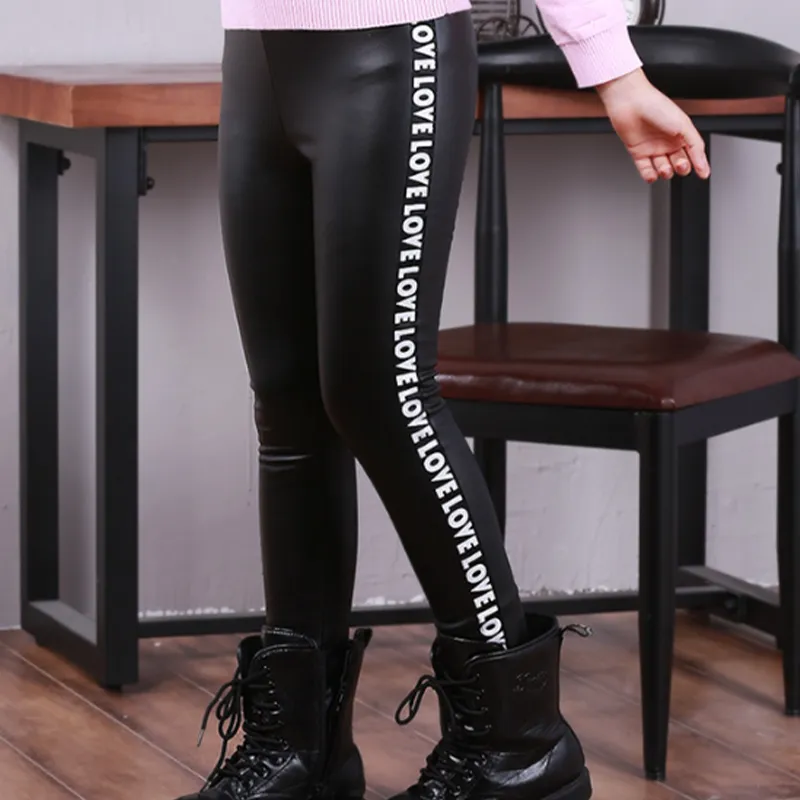Kid Girl Avant-garde Letter Braid Tight Legging  image 2