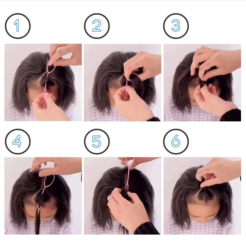 4-pack Kids/Toddler Hair Bun Maker for Girl Light Pink image 4