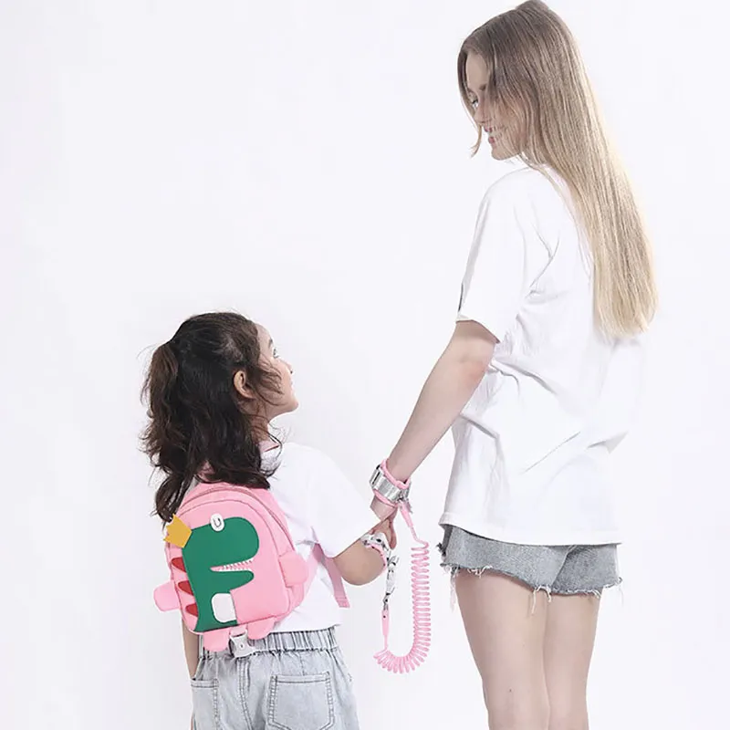 Child Anti-Lost Rope with One-to-One Key Lock and Adjustable Wristband  Pink image 2