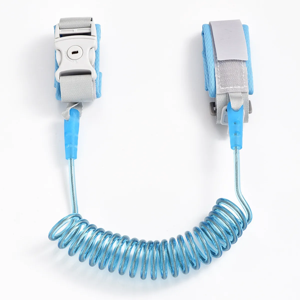 Child Anti-Lost Rope with One-to-One Key Lock and Adjustable Wristband  Blue