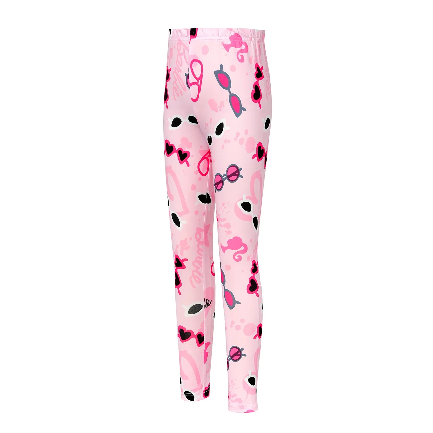 Barbie Kid Girl Letter/Glasses Print/Houndstooth Elasticized Leggings   image 3