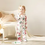 2pcs Organic Cotton Set Sweet Floral Jumpsuit for Baby Girls  image 3