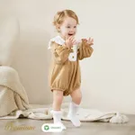 Sweet Organic Cotton Babygirl Romper with Ruffle Edge  image 3