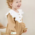 Sweet Organic Cotton Babygirl Romper with Ruffle Edge  image 5