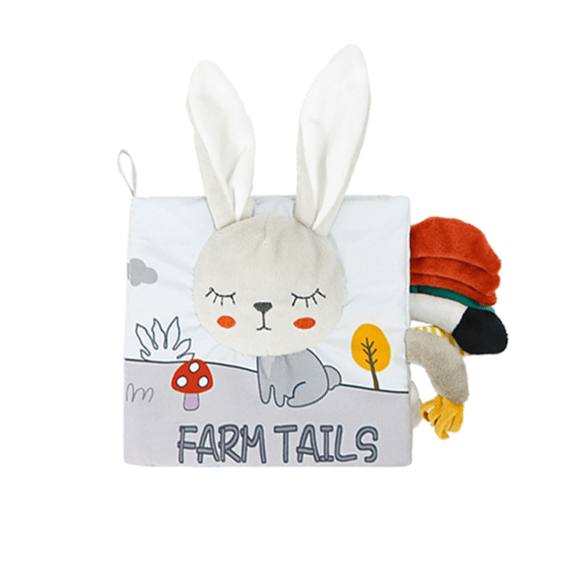 Durable Baby 3D Tails Cloth Book With Multiple Textures, Sounds And Colors