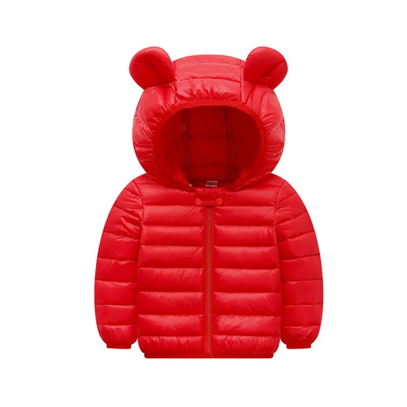 Baby / Toddler Stylish 3D Ear Print Solid Hooded Coat big image 5