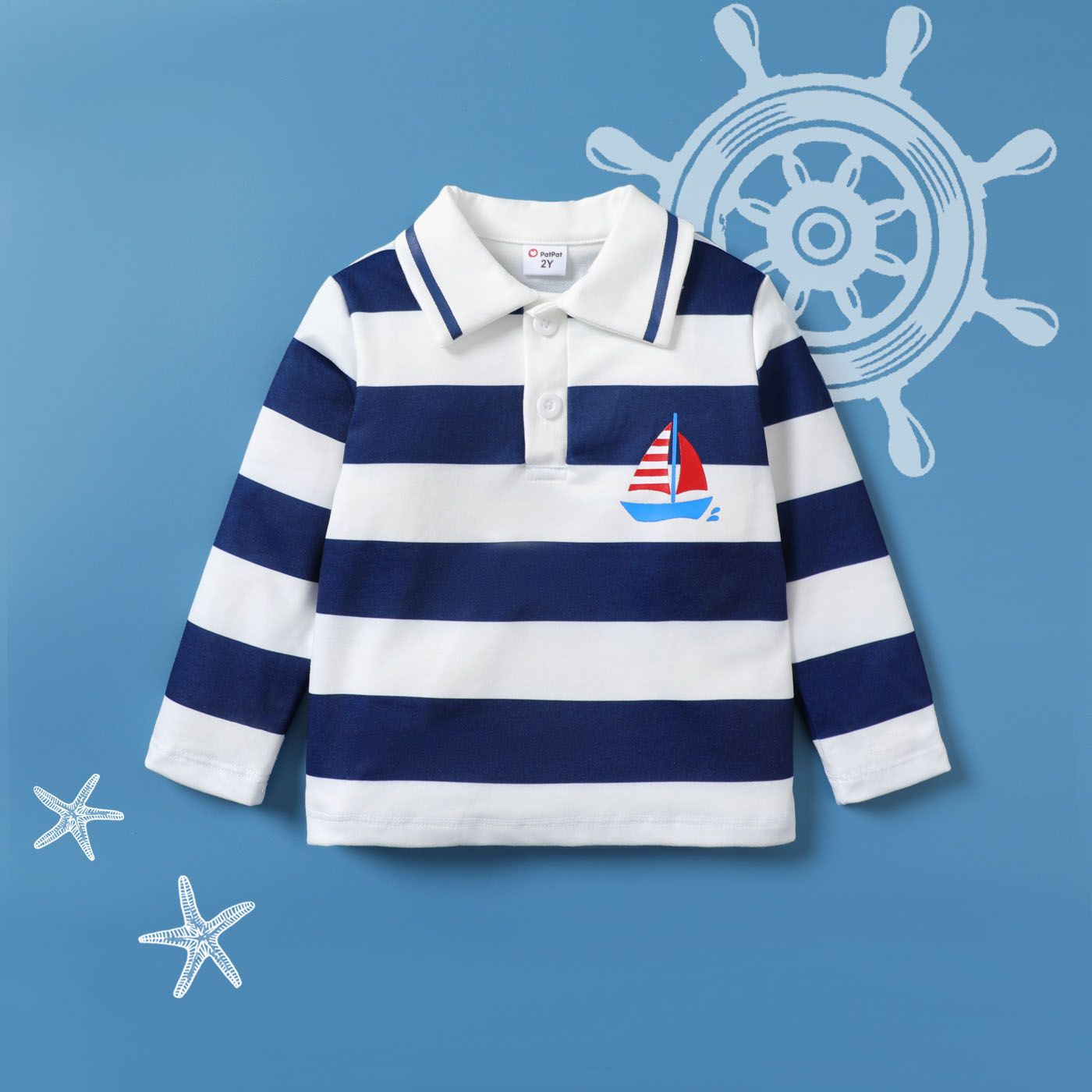 Toddler Boy Striped Casual Manches Longues Shirt