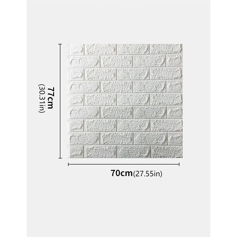 Solid Color Self-Adhesive 3D Brick Pattern Wallpaper Foam Waterproof Moisture-proof For Home Decoration