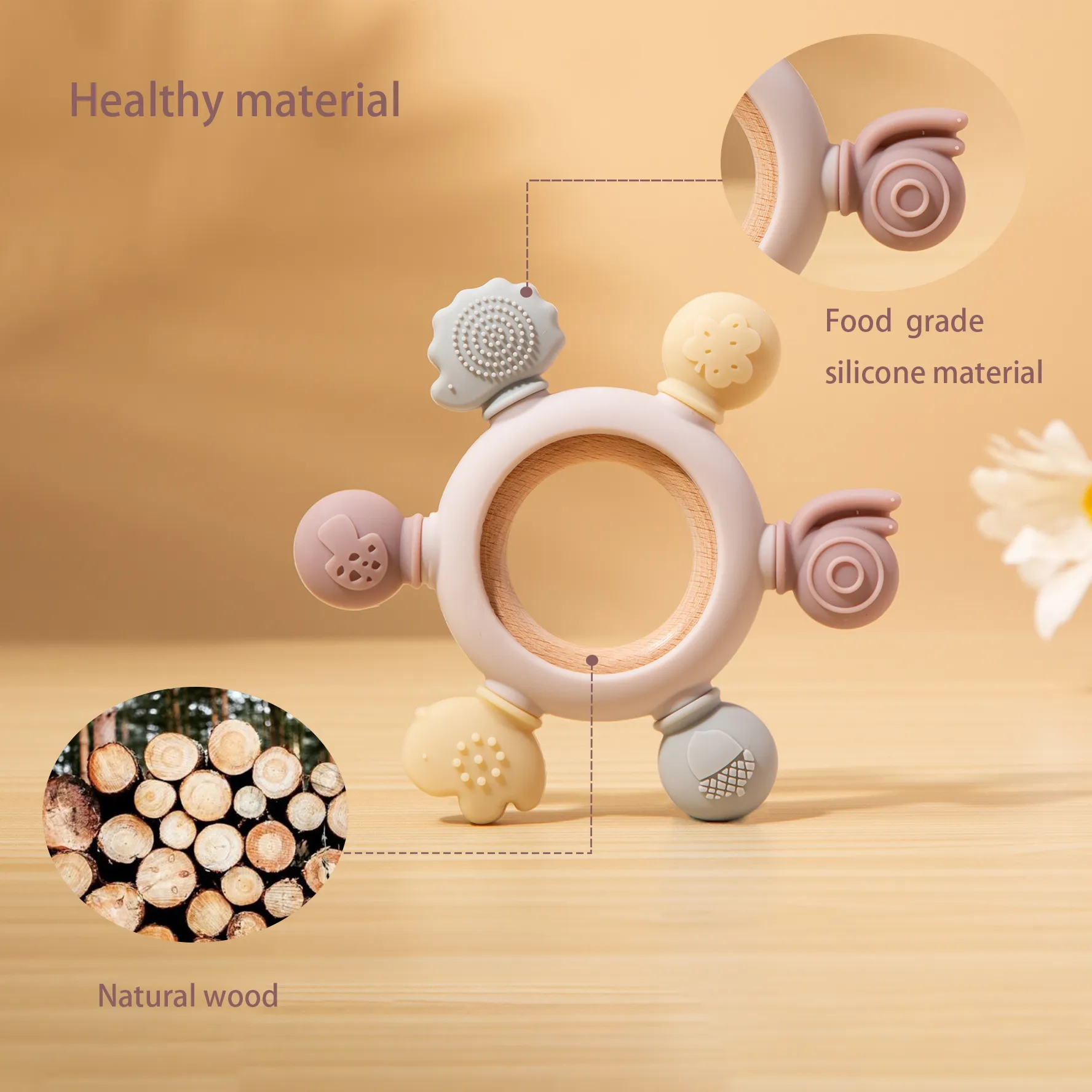 BPA-Free Silicone Teething Toy   image 3