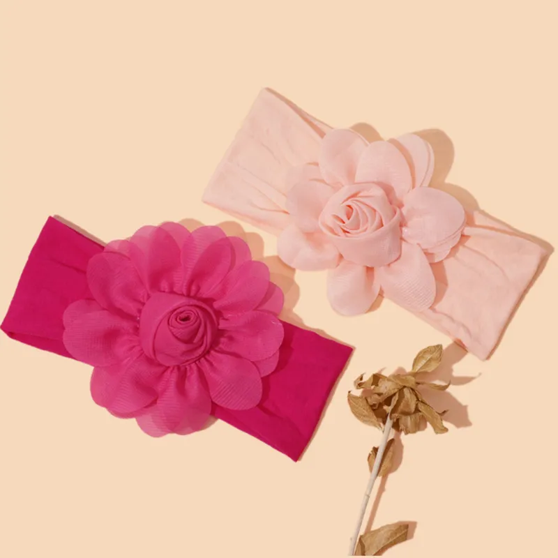 Toddler/baby sweet mesh flower headdress Hot Pink image 3