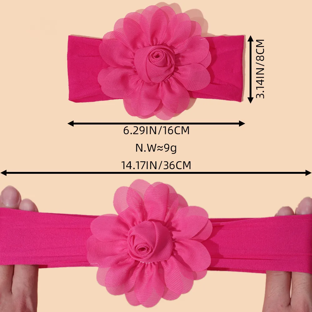 Toddler/baby sweet mesh flower headdress Hot Pink image 4
