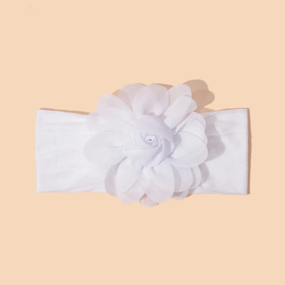Toddler/baby sweet mesh flower headdress White