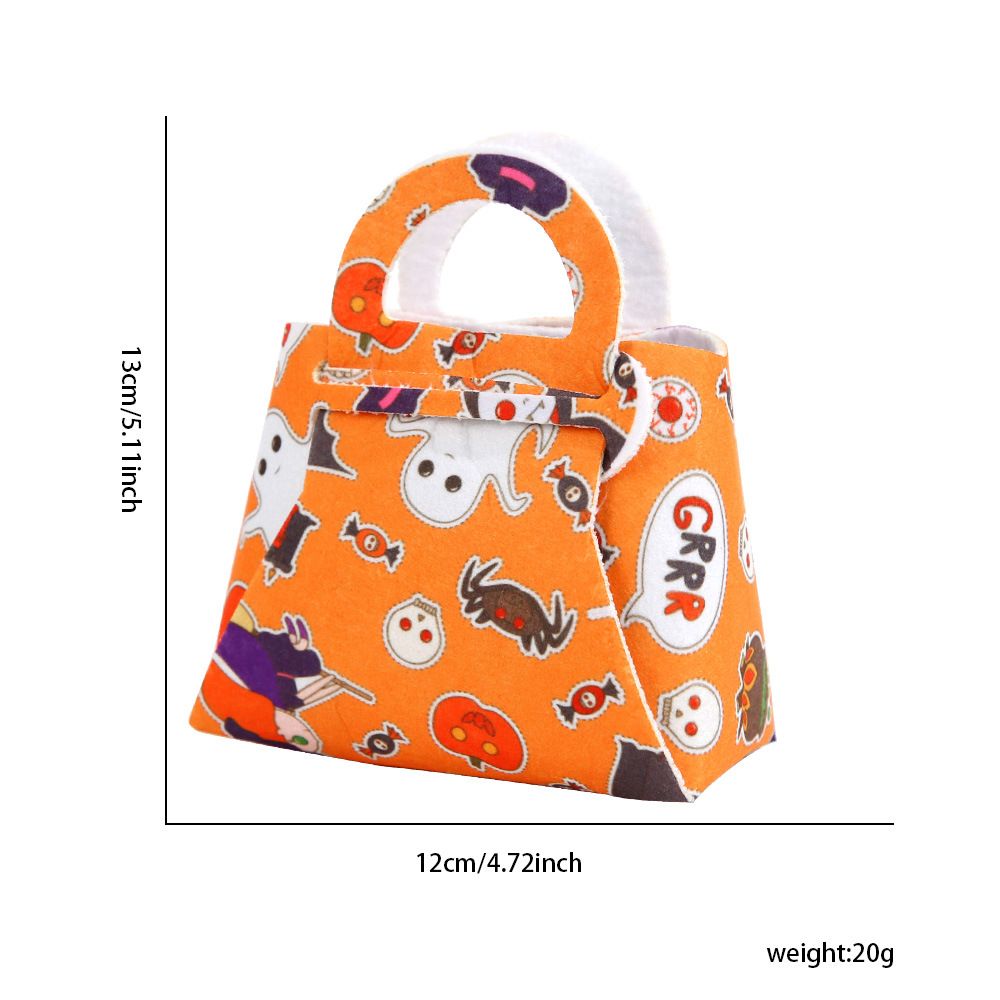 

Halloween Non-woven Pumpkin Candy Bag: Foldable and Portable Tote Bag with Ghostly Party Decorations