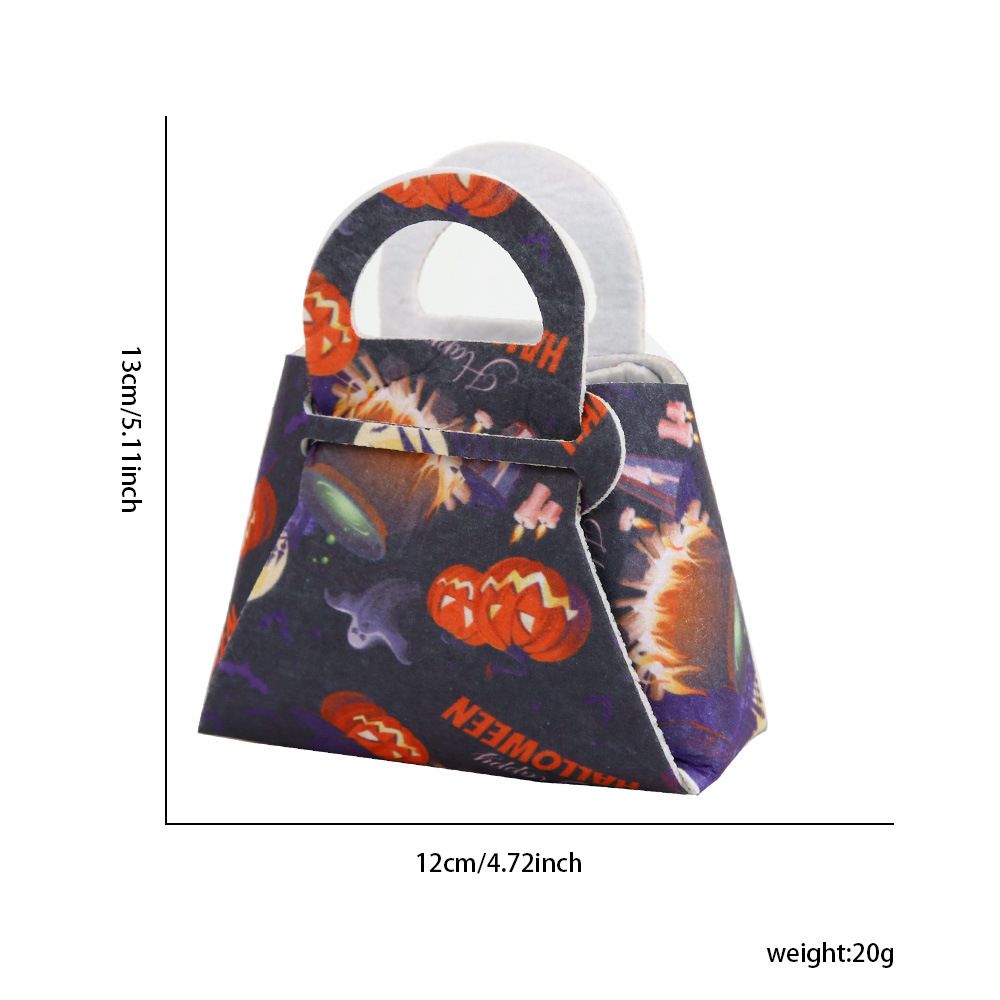 

Halloween Non-woven Pumpkin Candy Bag: Foldable and Portable Tote Bag with Ghostly Party Decorations