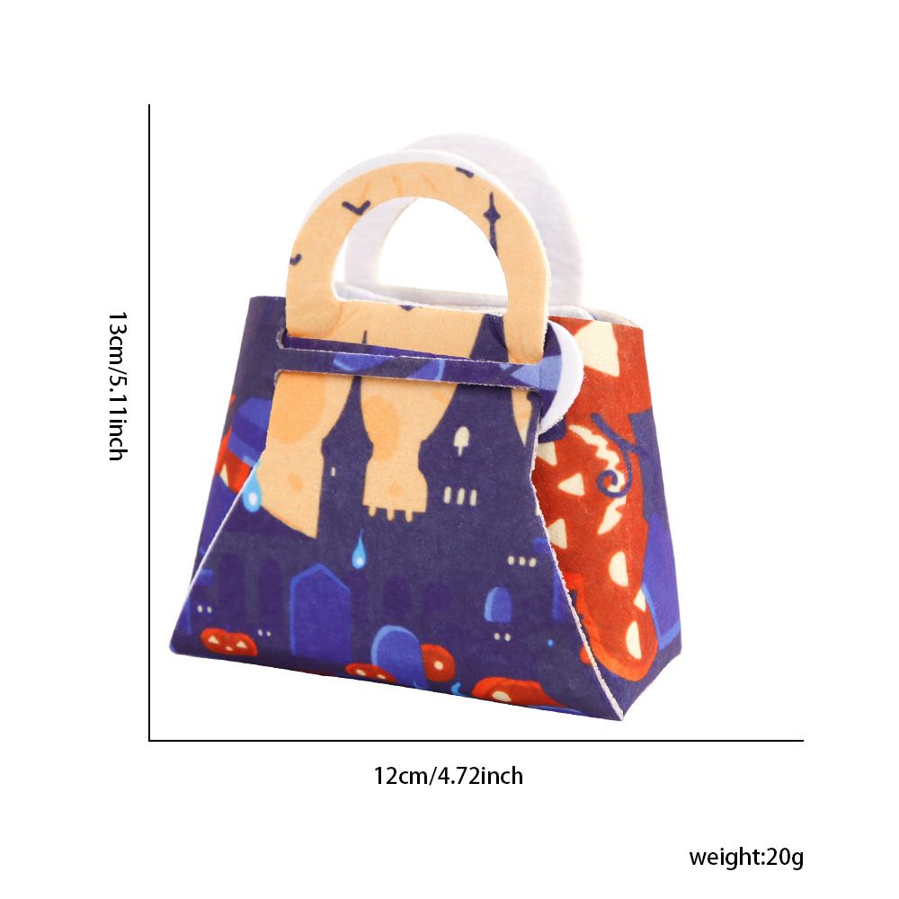 

Halloween Non-woven Pumpkin Candy Bag: Foldable and Portable Tote Bag with Ghostly Party Decorations