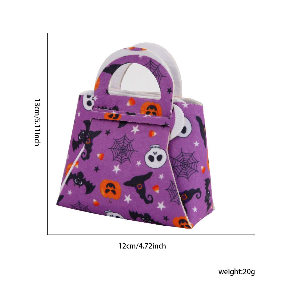 

Halloween Non-woven Pumpkin Candy Bag: Foldable and Portable Tote Bag with Ghostly Party Decorations