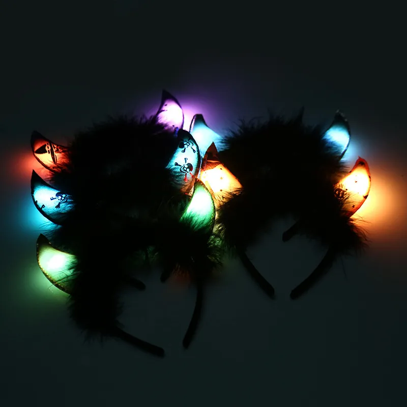 Kids/toddler Childlike Halloween Horn Shape, Glow Headband big image 3
