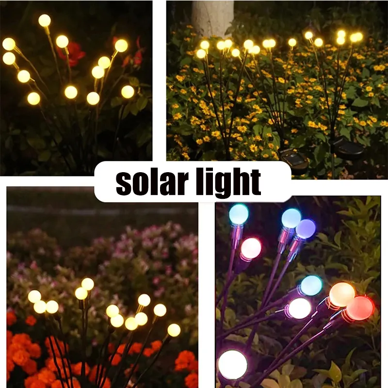  Christmas Garden Solar Light 10Bulbs 1Pack -Decorative Warm Light Ten Small Bulb Decorative Lights Color-A big image 1