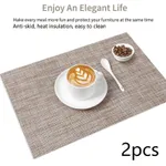2 pcs PVC Woven Insulated Non-slip Table Mats  image 5