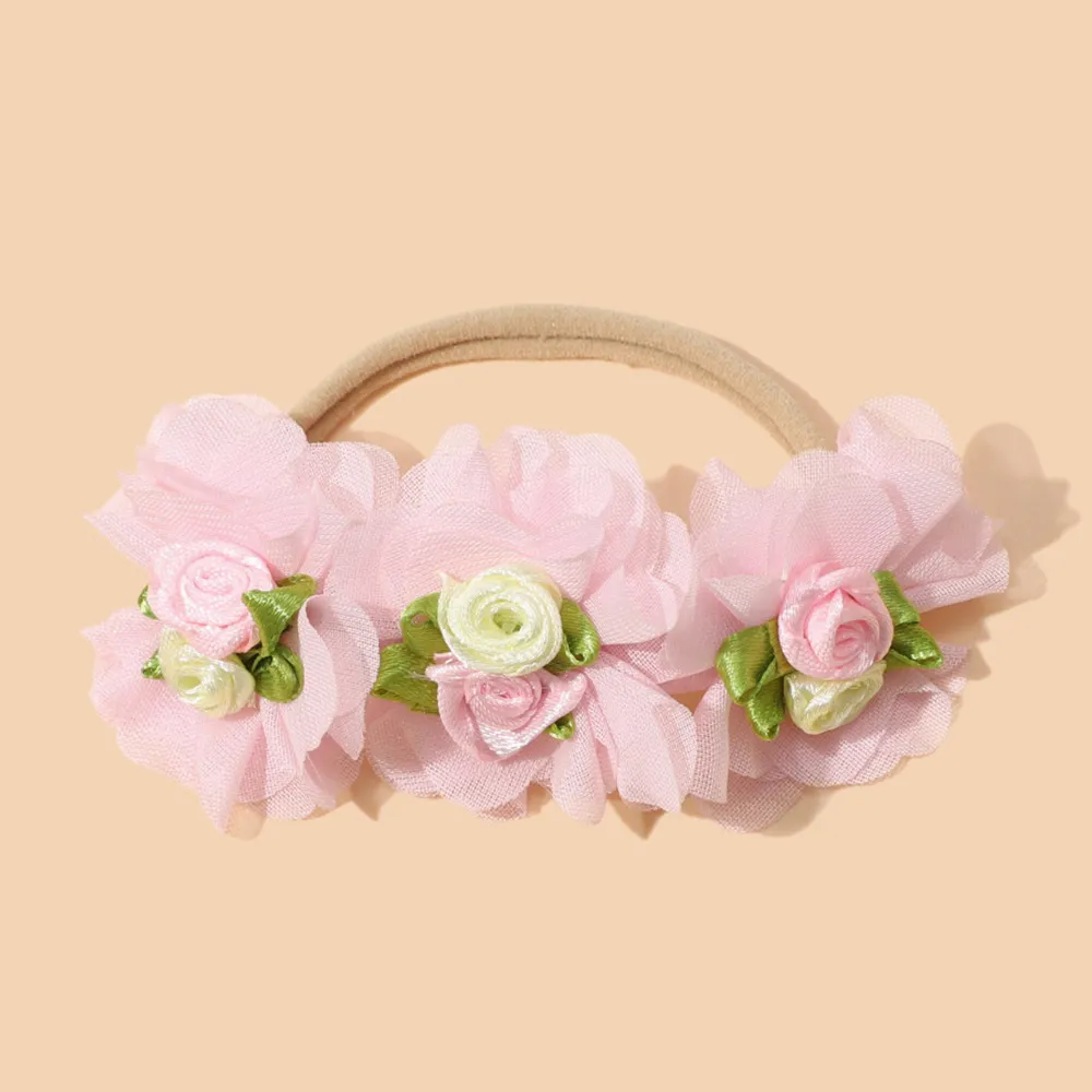 bandeau accessoire pour bébé / enfant en bas âge pour les cheveux de fleur de rose d’amour Rose big image 1