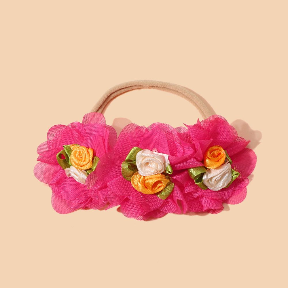 Bébé Fille Doux Colorblock Bowknot Floral Motif Robe / Bandeau / Chaussures