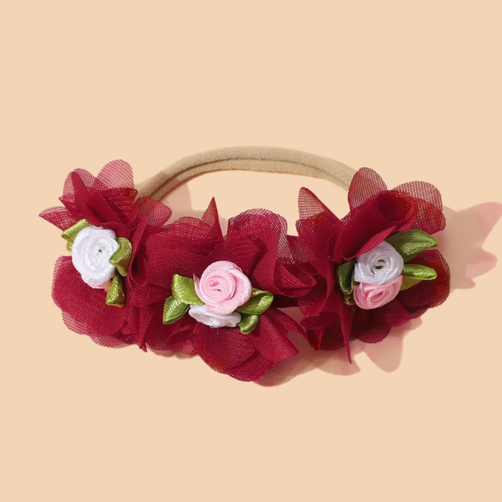 Baby Girl 2pcs Bowknot Design Tee And Floral Print Leggings Set/ Headband/ Sandals