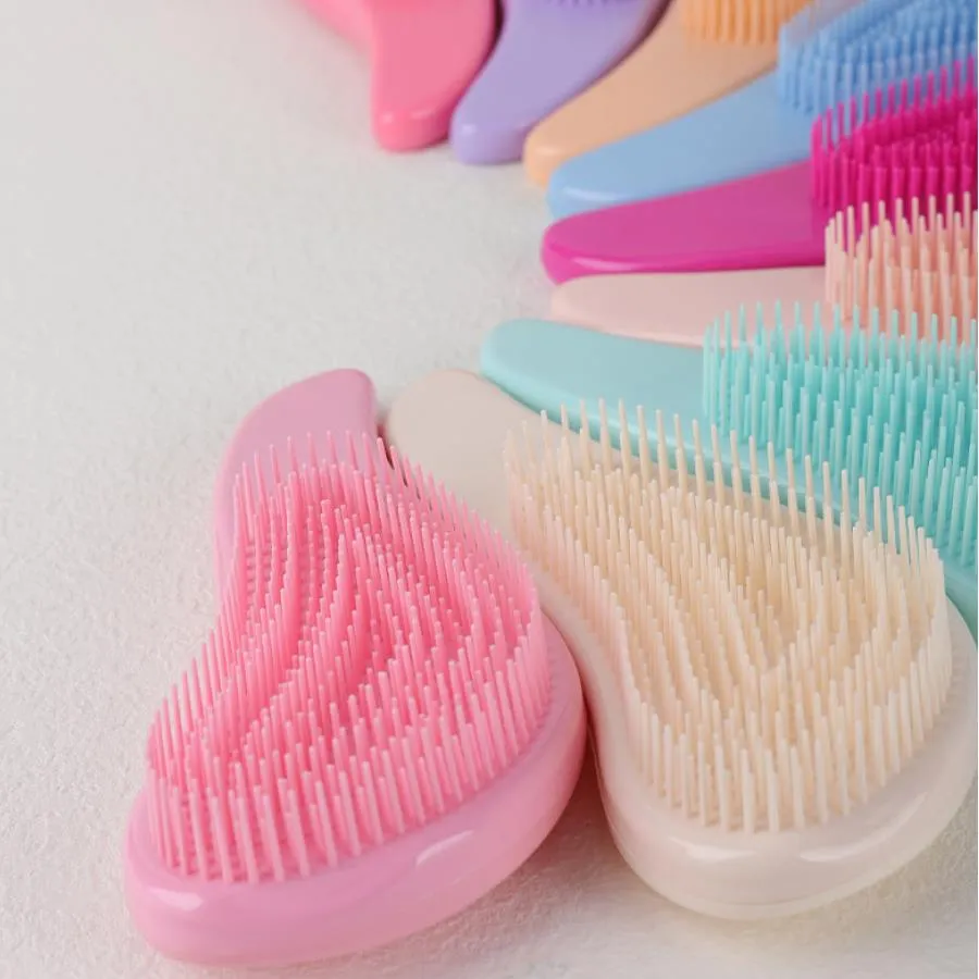 Hairdressing comb wet and dry massageable portable for  Mommy and Me   image 3
