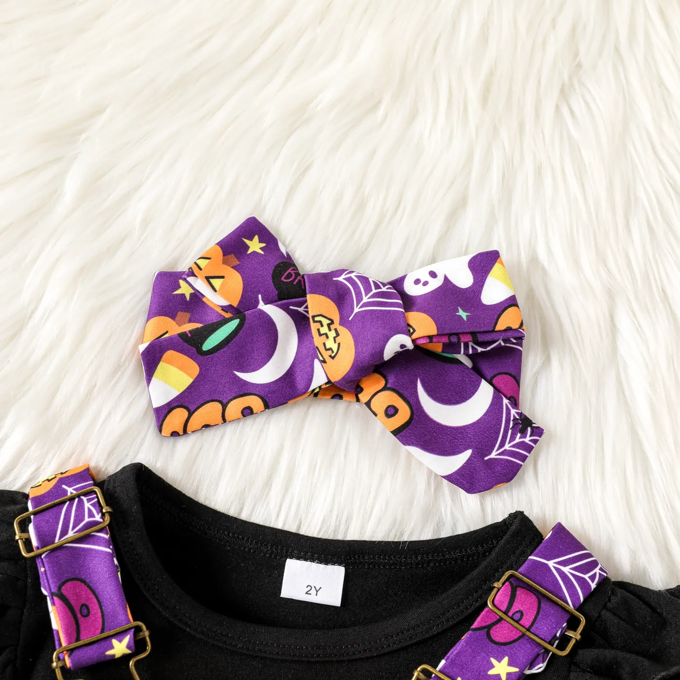 3PCS Toddler Girl Childlike Halloween Dress Set   image 3