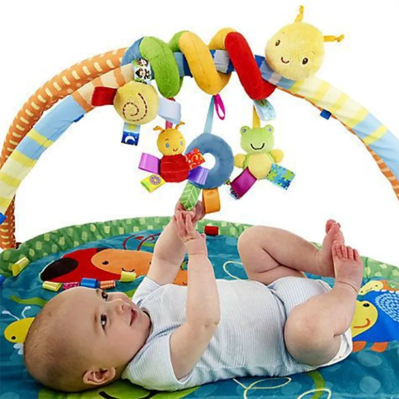Baby Niedliches Kinderbett Hängende Raupe Plüschtier Mehrfarbig big image 1