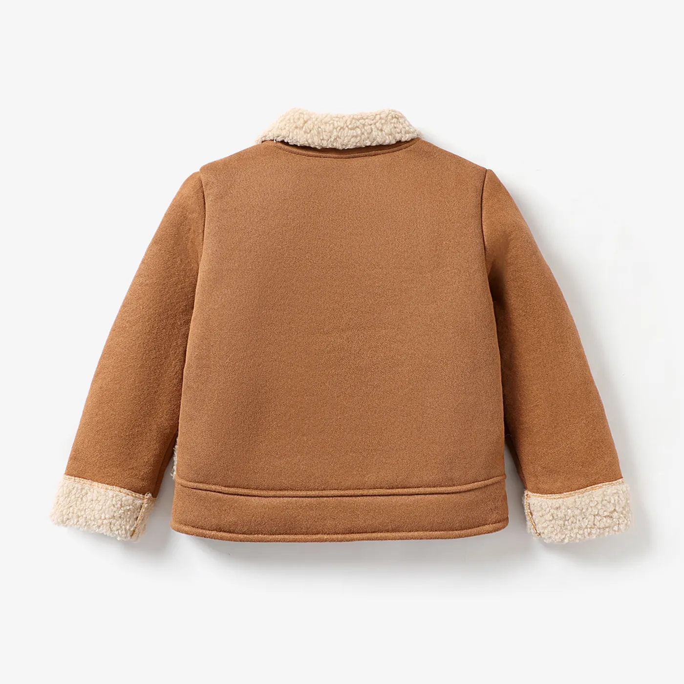 Kid Boy's Trendy Thick Fabric Stitching Coat/Jacket Brown image 3