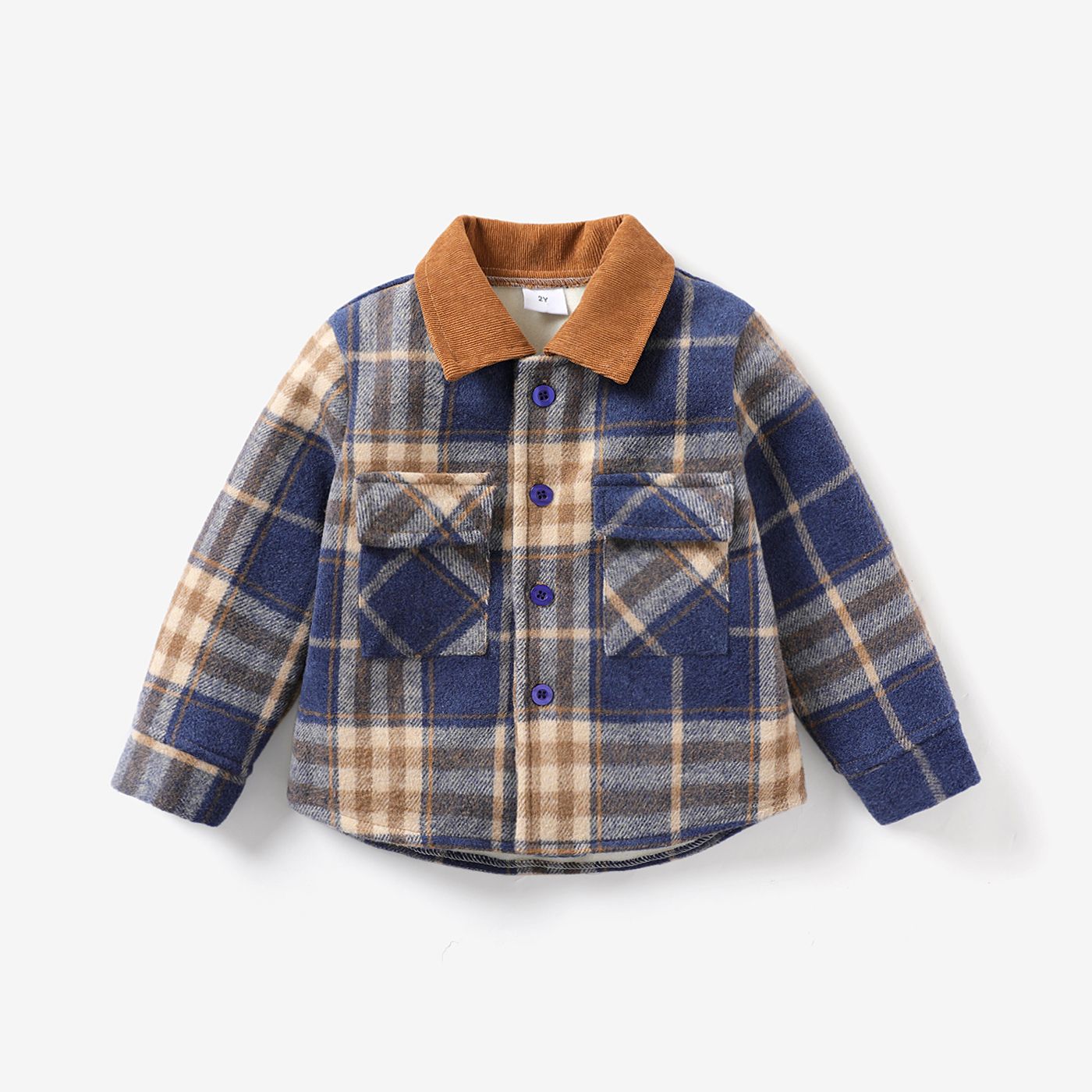 Toddler Boy Classic Patch Pocket Grid / Houndstooth Jacket