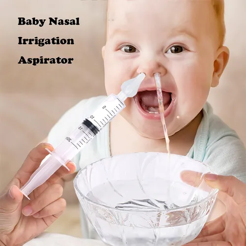 2-Pack 10ml Baby Nasal Irrigation Syringe - Gentle Nasal Cleansing with Silicone Tip, Easy-to-Use Push-Injector Design