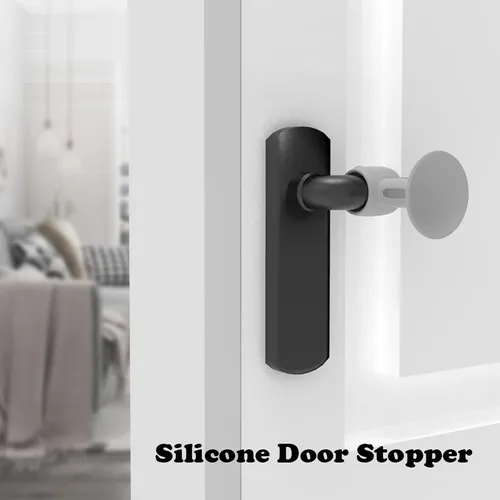 Set of 5 Teddy Bear Door Stoppers and Bumpers:Flexible and Impact-Resistant Door Handle Guards
