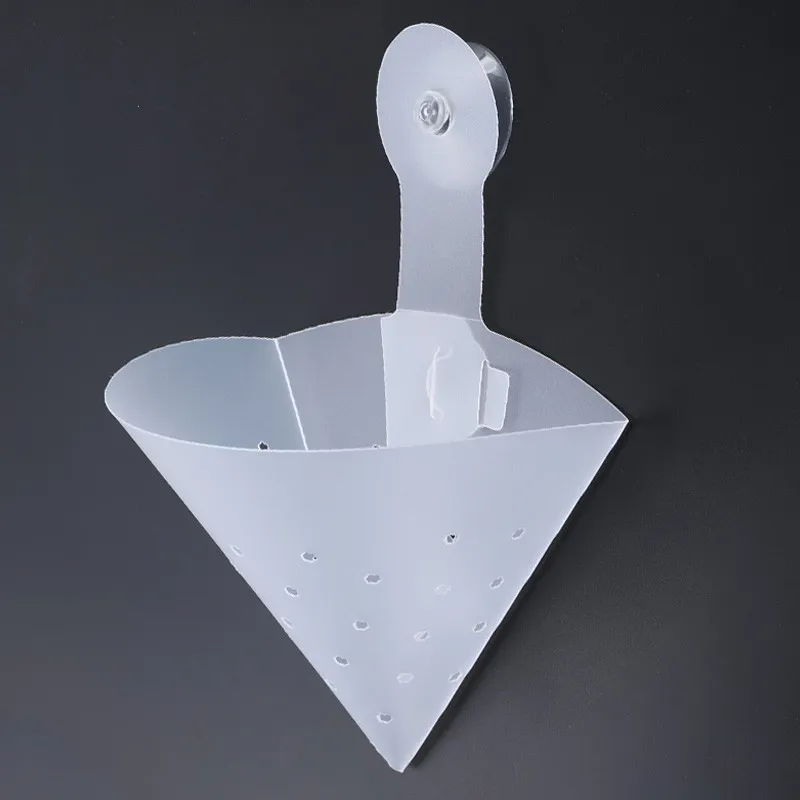 10 PCS Disposable Triangular Suction Cup Kitchen Sink Strainer Self-Standing Drainage Net White image 2