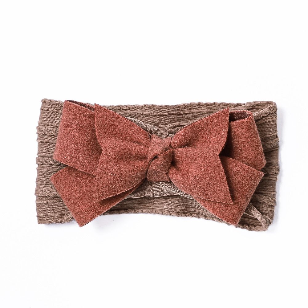 Baby's Jacquard Bow Elastic Wide Headband Hair Accessories