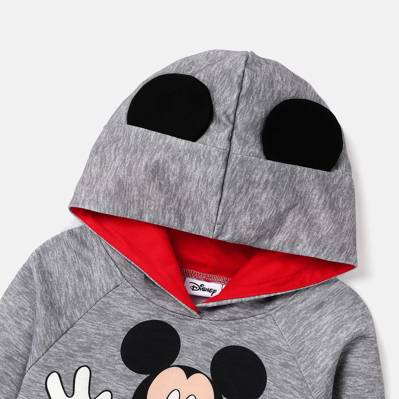 Disney Mickey and Friends Toddler Boys/Girls Character Stereo Ear Hoodies  Dark Grey big image 1