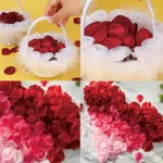 400pcs Wedding and Festival Confetti Petals / 1 Flower Girl Basket   image 6