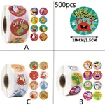 Animal-themed Encouragement Decoration Adhesive Sticker Labels - 500 Stickers Color-A image 5