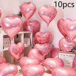 Cute Polka Dot /Heart-shaped 
 Party Balloon birthday Dark Pink