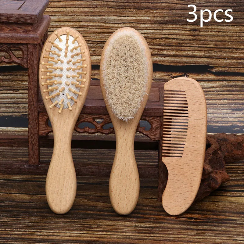 Wooden Hairbrush Set for Children and Adults Color-A image 4