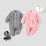 Baby Girl/Boy Button Design Basic Solid Color Jumpsuit  Jumpsuit