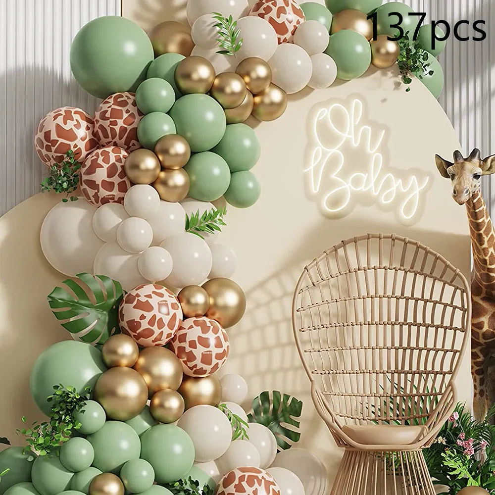 10 pcs Forest Animal Theme Party Pack for Children's Birthday Light Red