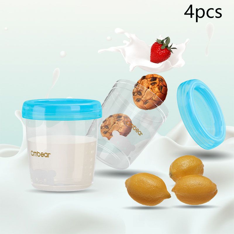 4-Pack Reusable Maternity Milk Storage180ml Cups
