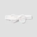 2pcs Baby Girl Sweet Bow Print Long Sleeve Denim Jumpsuit Set  image 3