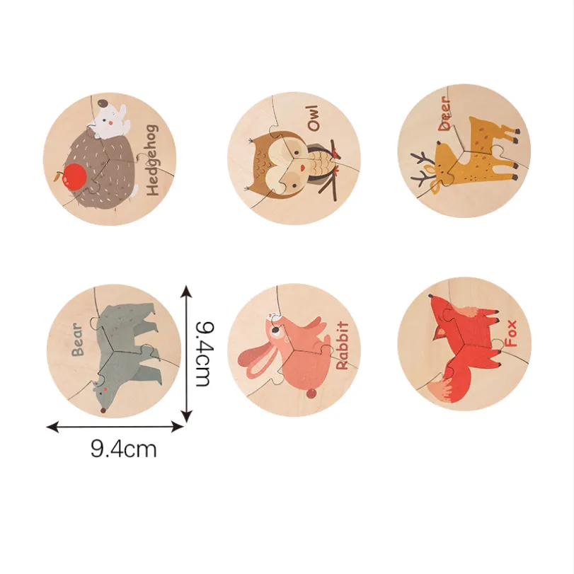 Wooden Vegetable Animal Jigsaw Puzzle Educational Toy