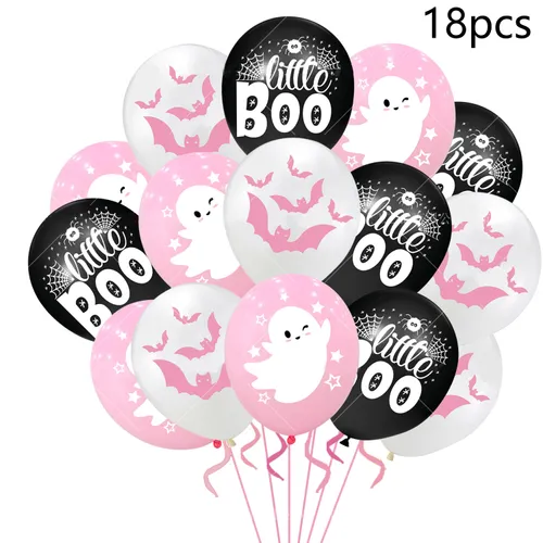 18pcs Latex Spiral Balloons Decorations Set for Halloween Party 