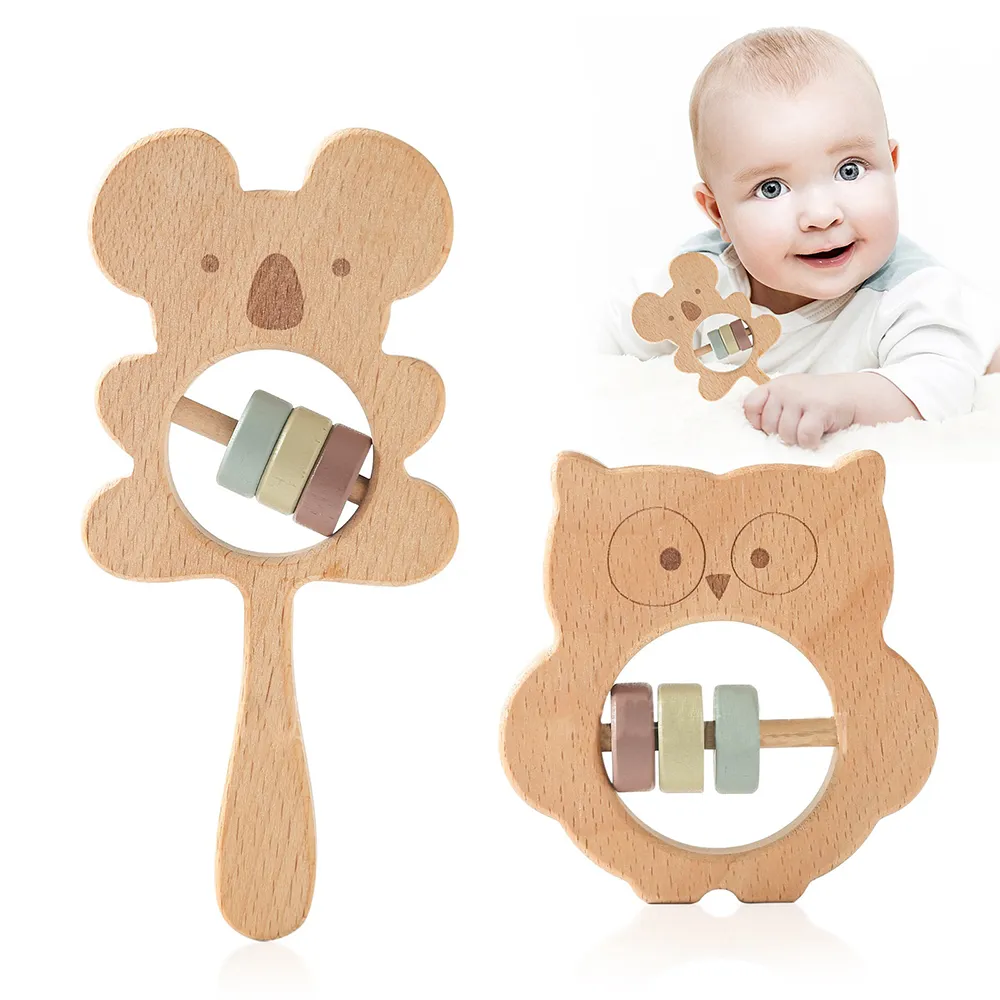 Wooden Animal Handbell for Infants  image 3
