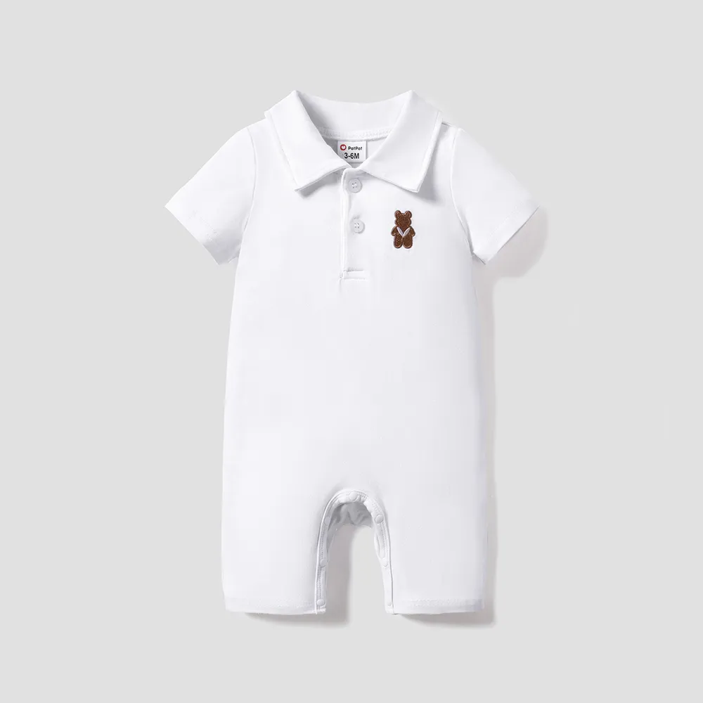 Neonato Ragazzo Colletto polo Casual Manica corta Tute big image 1