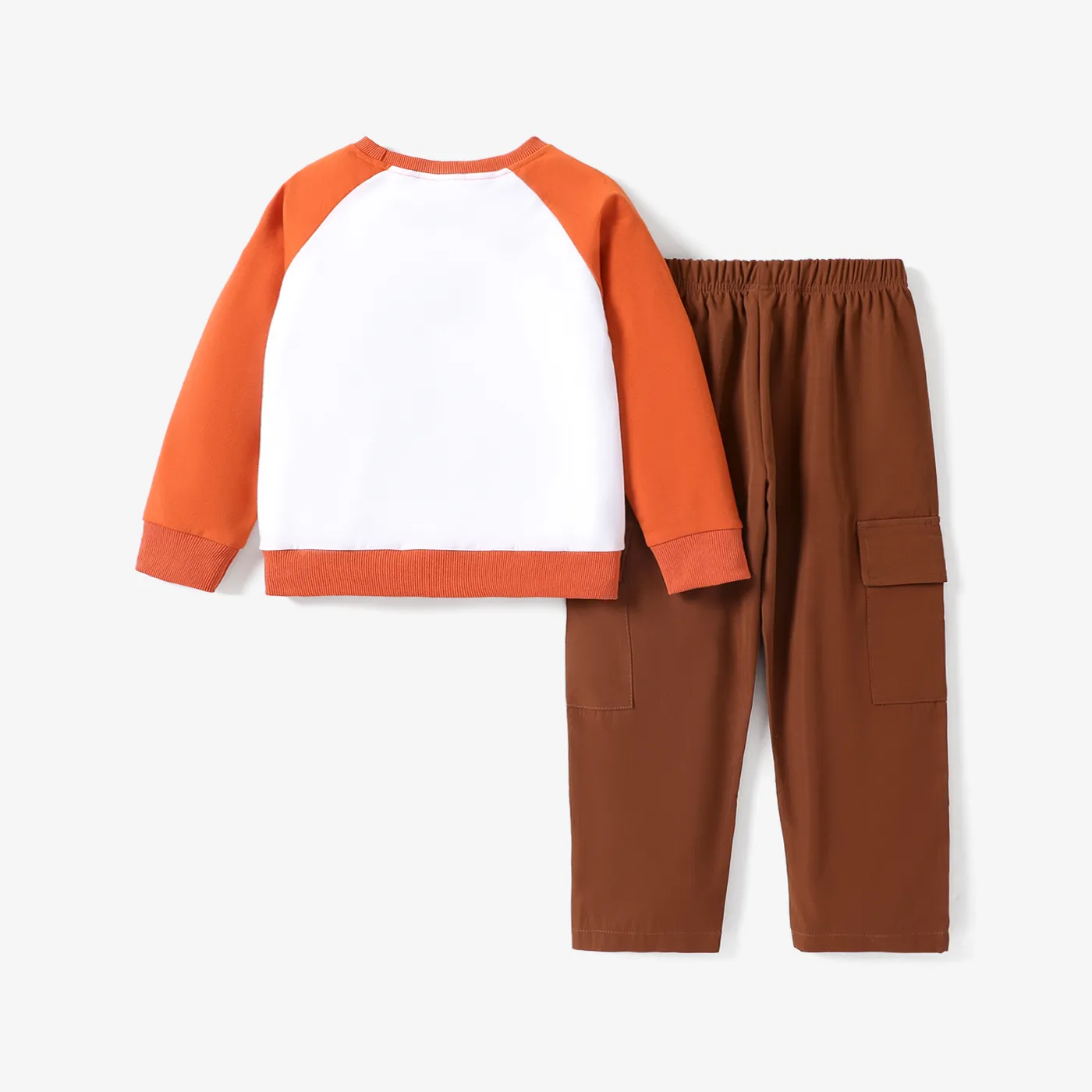 2pcs Kid Boys Thanksgiving Stylish Set Brown image 2